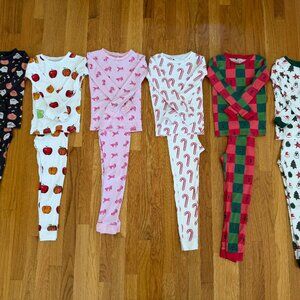 monica + andy Organic Cotton Pajama LOT Girls Size 6–7 | 6 Sets Bundle EUC